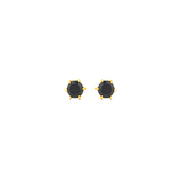 22K Gold Midnight Elegance Stud Earrings
